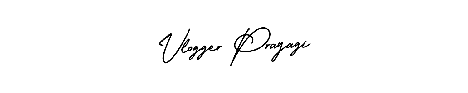 It looks lik you need a new signature style for name Vlogger Prayagi. Design unique handwritten (AmerikaSignatureDemo-Regular) signature with our free signature maker in just a few clicks. Vlogger Prayagi signature style 3 images and pictures png