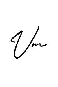 Use a signature maker to create a handwritten signature online. With this signature software, you can design (AmerikaSignatureDemo-Regular) your own signature for name Vm. Vm signature style 3 images and pictures png