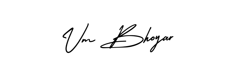 It looks lik you need a new signature style for name Vm Bhoyar. Design unique handwritten (AmerikaSignatureDemo-Regular) signature with our free signature maker in just a few clicks. Vm Bhoyar signature style 3 images and pictures png