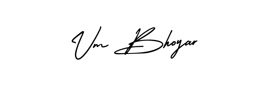 How to make Vm Bhoyar signature? AmerikaSignatureDemo-Regular is a professional autograph style. Create handwritten signature for Vm Bhoyar name. Vm Bhoyar signature style 3 images and pictures png