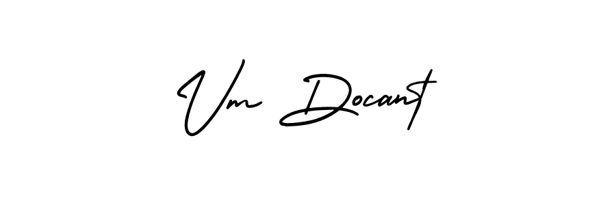 Use a signature maker to create a handwritten signature online. With this signature software, you can design (AmerikaSignatureDemo-Regular) your own signature for name Vm Docant. Vm Docant signature style 3 images and pictures png