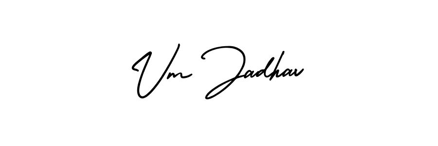 Use a signature maker to create a handwritten signature online. With this signature software, you can design (AmerikaSignatureDemo-Regular) your own signature for name Vm Jadhav. Vm Jadhav signature style 3 images and pictures png