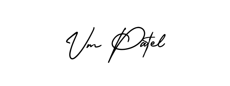 How to make Vm Patel signature? AmerikaSignatureDemo-Regular is a professional autograph style. Create handwritten signature for Vm Patel name. Vm Patel signature style 3 images and pictures png