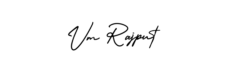 Use a signature maker to create a handwritten signature online. With this signature software, you can design (AmerikaSignatureDemo-Regular) your own signature for name Vm Rajput. Vm Rajput signature style 3 images and pictures png