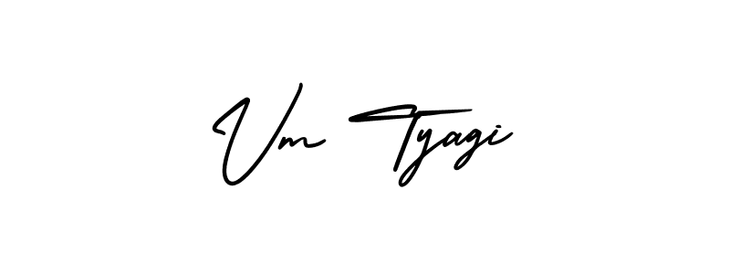 Make a beautiful signature design for name Vm Tyagi. With this signature (AmerikaSignatureDemo-Regular) style, you can create a handwritten signature for free. Vm Tyagi signature style 3 images and pictures png
