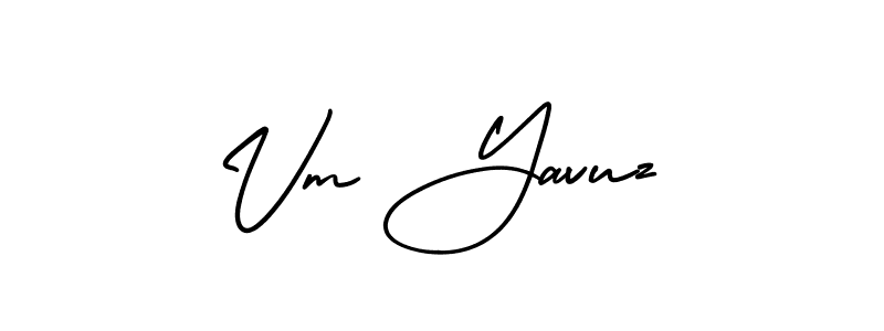 How to Draw Vm Yavuz signature style? AmerikaSignatureDemo-Regular is a latest design signature styles for name Vm Yavuz. Vm Yavuz signature style 3 images and pictures png