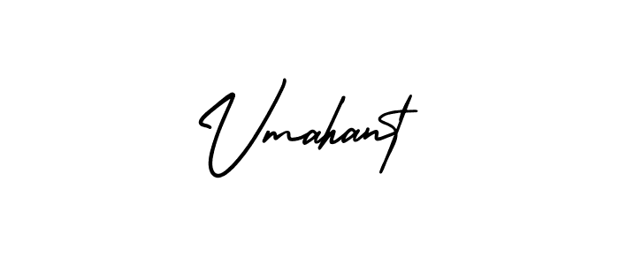 How to make Vmahant name signature. Use AmerikaSignatureDemo-Regular style for creating short signs online. This is the latest handwritten sign. Vmahant signature style 3 images and pictures png