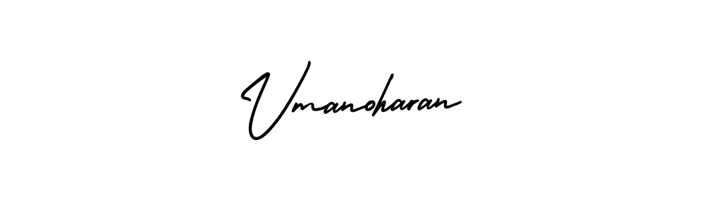 The best way (AmerikaSignatureDemo-Regular) to make a short signature is to pick only two or three words in your name. The name Vmanoharan include a total of six letters. For converting this name. Vmanoharan signature style 3 images and pictures png