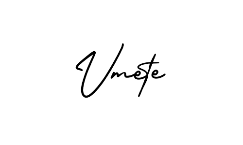 Vmete stylish signature style. Best Handwritten Sign (AmerikaSignatureDemo-Regular) for my name. Handwritten Signature Collection Ideas for my name Vmete. Vmete signature style 3 images and pictures png