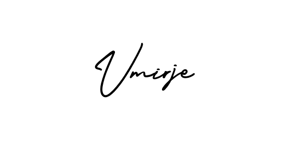 Also You can easily find your signature by using the search form. We will create Vmirje name handwritten signature images for you free of cost using AmerikaSignatureDemo-Regular sign style. Vmirje signature style 3 images and pictures png