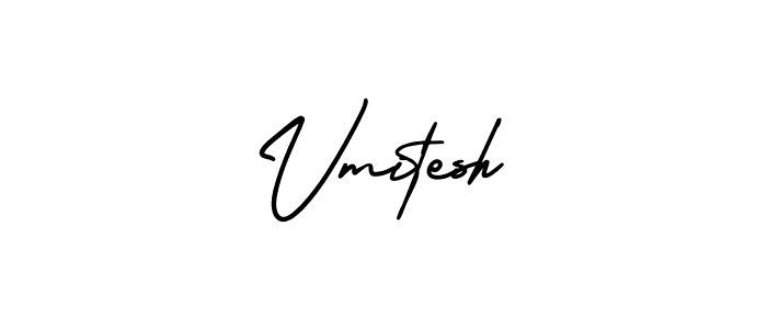 You should practise on your own different ways (AmerikaSignatureDemo-Regular) to write your name (Vmitesh) in signature. don't let someone else do it for you. Vmitesh signature style 3 images and pictures png