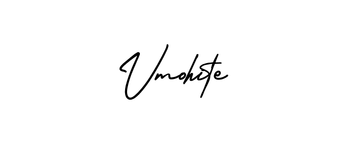 You should practise on your own different ways (AmerikaSignatureDemo-Regular) to write your name (Vmohite) in signature. don't let someone else do it for you. Vmohite signature style 3 images and pictures png