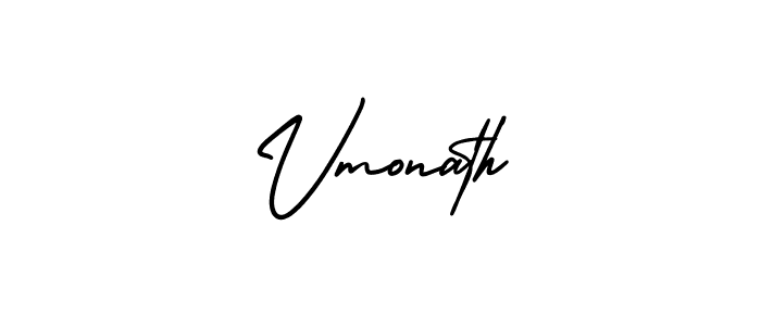 Vmonath stylish signature style. Best Handwritten Sign (AmerikaSignatureDemo-Regular) for my name. Handwritten Signature Collection Ideas for my name Vmonath. Vmonath signature style 3 images and pictures png