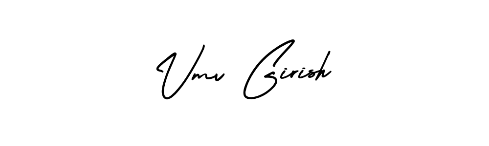 This is the best signature style for the Vmv Girish name. Also you like these signature font (AmerikaSignatureDemo-Regular). Mix name signature. Vmv Girish signature style 3 images and pictures png