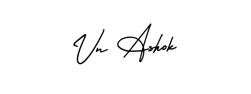 The best way (AmerikaSignatureDemo-Regular) to make a short signature is to pick only two or three words in your name. The name Vn Ashok include a total of six letters. For converting this name. Vn Ashok signature style 3 images and pictures png