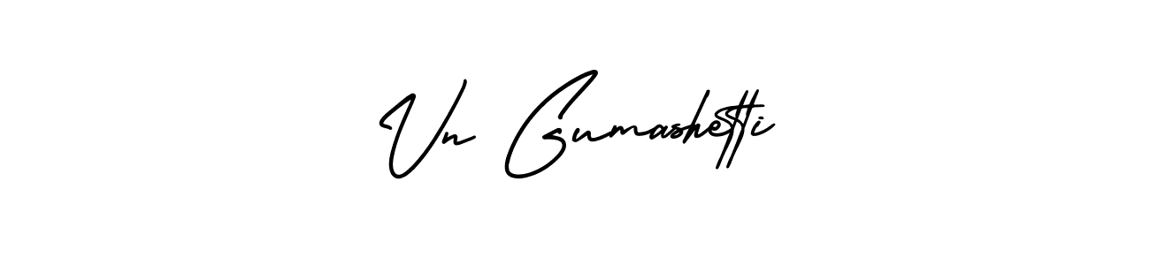 Design your own signature with our free online signature maker. With this signature software, you can create a handwritten (AmerikaSignatureDemo-Regular) signature for name Vn Gumashetti. Vn Gumashetti signature style 3 images and pictures png