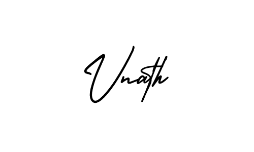 The best way (AmerikaSignatureDemo-Regular) to make a short signature is to pick only two or three words in your name. The name Vnath include a total of six letters. For converting this name. Vnath signature style 3 images and pictures png