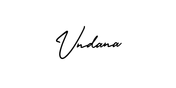 You should practise on your own different ways (AmerikaSignatureDemo-Regular) to write your name (Vndana) in signature. don't let someone else do it for you. Vndana signature style 3 images and pictures png