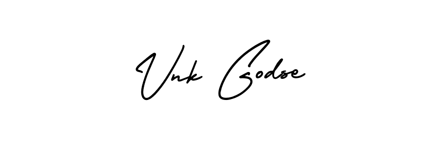 Design your own signature with our free online signature maker. With this signature software, you can create a handwritten (AmerikaSignatureDemo-Regular) signature for name Vnk Godse. Vnk Godse signature style 3 images and pictures png