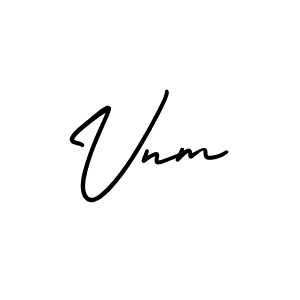 Use a signature maker to create a handwritten signature online. With this signature software, you can design (AmerikaSignatureDemo-Regular) your own signature for name Vnm. Vnm signature style 3 images and pictures png