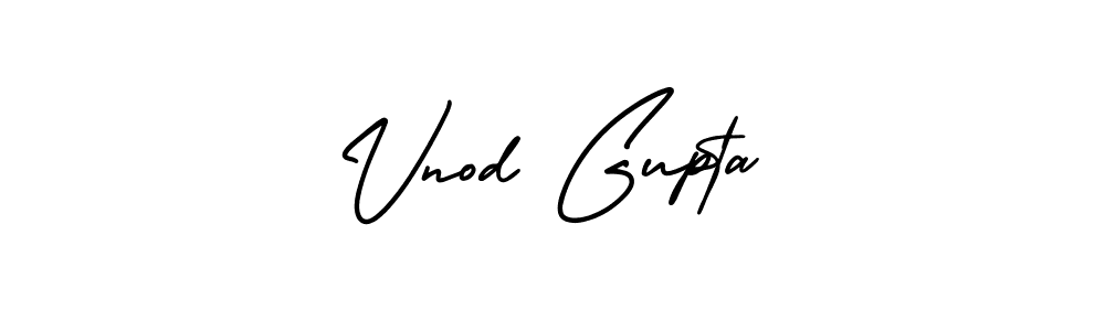 Make a beautiful signature design for name Vnod Gupta. With this signature (AmerikaSignatureDemo-Regular) style, you can create a handwritten signature for free. Vnod Gupta signature style 3 images and pictures png