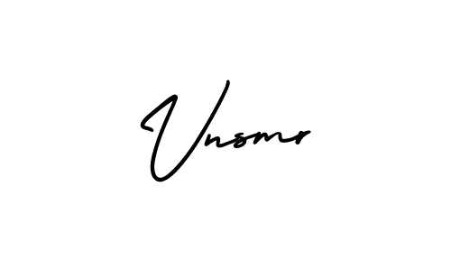 How to make Vnsmr name signature. Use AmerikaSignatureDemo-Regular style for creating short signs online. This is the latest handwritten sign. Vnsmr signature style 3 images and pictures png