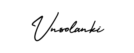 Make your name Vnsolanki memorable on every contract using AmerikaSignatureDemo-Regular autograph style. Instant transparent background export available. Vnsolanki signature style 3 images and pictures png