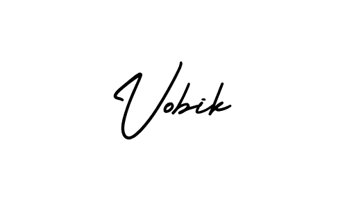 if you are searching for the best signature style for your name Vobik. so please give up your signature search. here we have designed multiple signature styles  using AmerikaSignatureDemo-Regular. Vobik signature style 3 images and pictures png