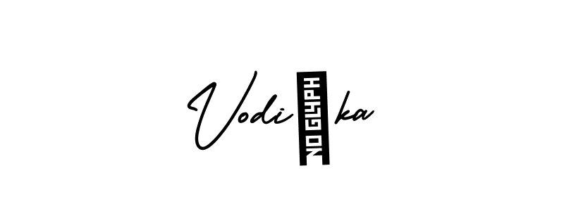 How to make Vodička signature? AmerikaSignatureDemo-Regular is a professional autograph style. Create handwritten signature for Vodička name. Vodička signature style 3 images and pictures png