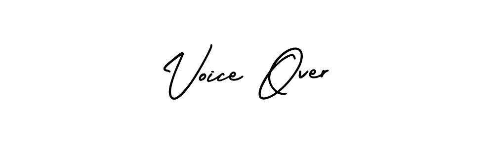 How to make Voice Over name signature. Use AmerikaSignatureDemo-Regular style for creating short signs online. This is the latest handwritten sign. Voice Over signature style 3 images and pictures png