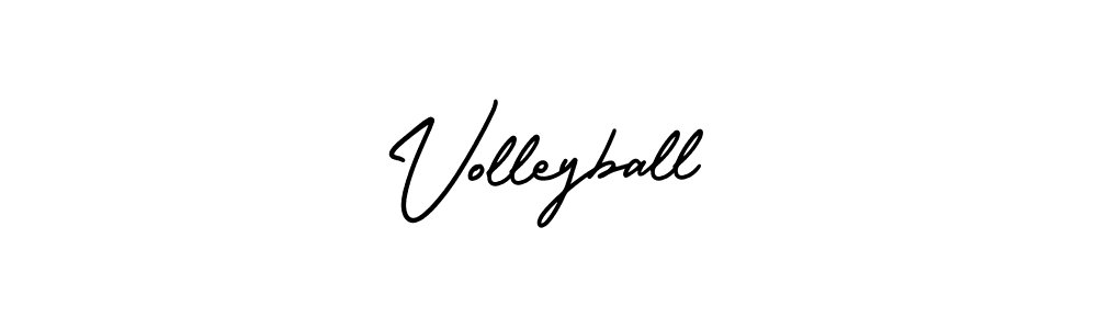 Use a signature maker to create a handwritten signature online. With this signature software, you can design (AmerikaSignatureDemo-Regular) your own signature for name Volleyball. Volleyball signature style 3 images and pictures png