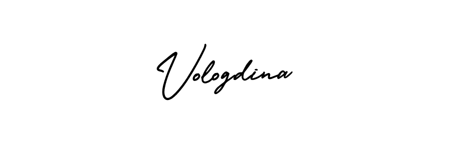 Use a signature maker to create a handwritten signature online. With this signature software, you can design (AmerikaSignatureDemo-Regular) your own signature for name Vologdina. Vologdina signature style 3 images and pictures png