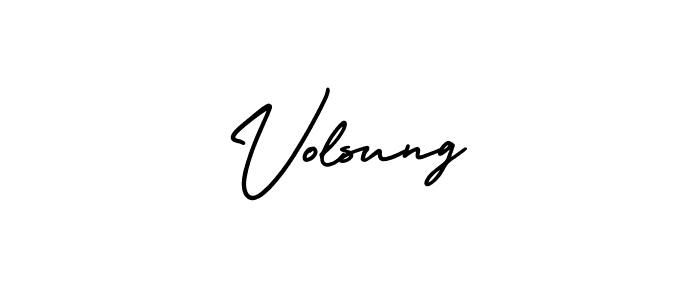 How to make Volsung name signature. Use AmerikaSignatureDemo-Regular style for creating short signs online. This is the latest handwritten sign. Volsung signature style 3 images and pictures png