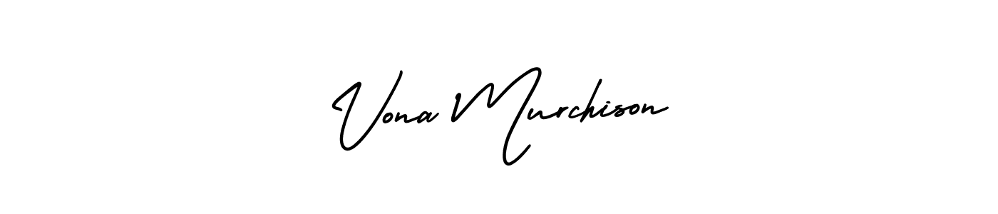 Vona Murchison stylish signature style. Best Handwritten Sign (AmerikaSignatureDemo-Regular) for my name. Handwritten Signature Collection Ideas for my name Vona Murchison. Vona Murchison signature style 3 images and pictures png