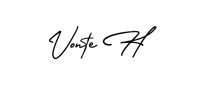 Make a beautiful signature design for name Vonte H. Use this online signature maker to create a handwritten signature for free. Vonte H signature style 3 images and pictures png
