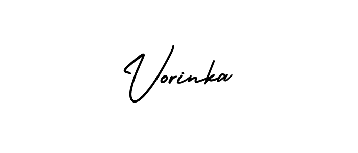 AmerikaSignatureDemo-Regular is a professional signature style that is perfect for those who want to add a touch of class to their signature. It is also a great choice for those who want to make their signature more unique. Get Vorinka name to fancy signature for free. Vorinka signature style 3 images and pictures png