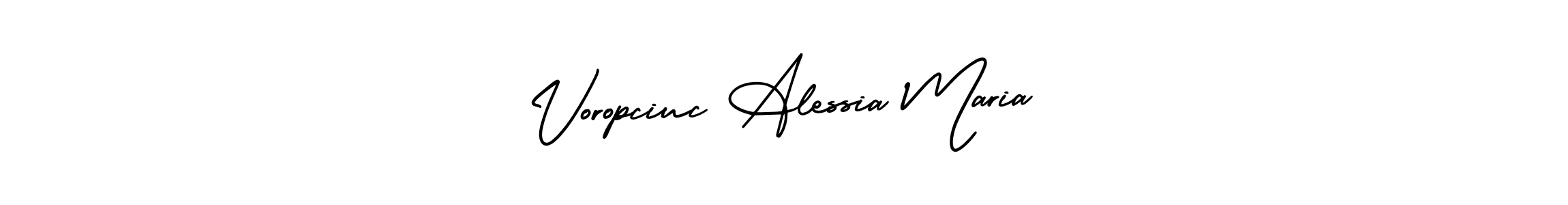 You can use this online signature creator to create a handwritten signature for the name Voropciuc Alessia Maria. This is the best online autograph maker. Voropciuc Alessia Maria signature style 3 images and pictures png