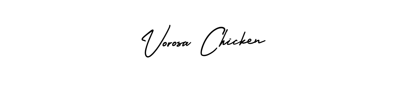 It looks lik you need a new signature style for name Vorosa Chicken. Design unique handwritten (AmerikaSignatureDemo-Regular) signature with our free signature maker in just a few clicks. Vorosa Chicken signature style 3 images and pictures png