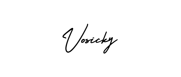 How to make Vosicky name signature. Use AmerikaSignatureDemo-Regular style for creating short signs online. This is the latest handwritten sign. Vosicky signature style 3 images and pictures png