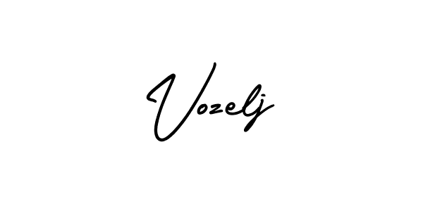 Make a beautiful signature design for name Vozelj. With this signature (AmerikaSignatureDemo-Regular) style, you can create a handwritten signature for free. Vozelj signature style 3 images and pictures png