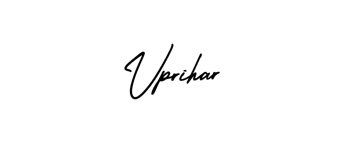 Use a signature maker to create a handwritten signature online. With this signature software, you can design (AmerikaSignatureDemo-Regular) your own signature for name Vprihar. Vprihar signature style 3 images and pictures png