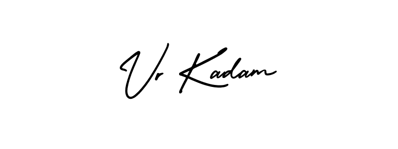 Make a beautiful signature design for name Vr Kadam. With this signature (AmerikaSignatureDemo-Regular) style, you can create a handwritten signature for free. Vr Kadam signature style 3 images and pictures png