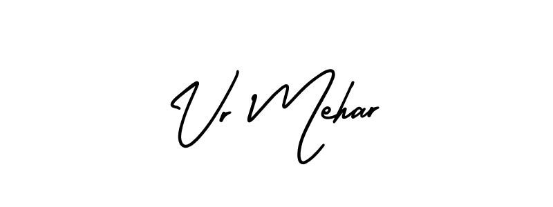 Vr Mehar stylish signature style. Best Handwritten Sign (AmerikaSignatureDemo-Regular) for my name. Handwritten Signature Collection Ideas for my name Vr Mehar. Vr Mehar signature style 3 images and pictures png