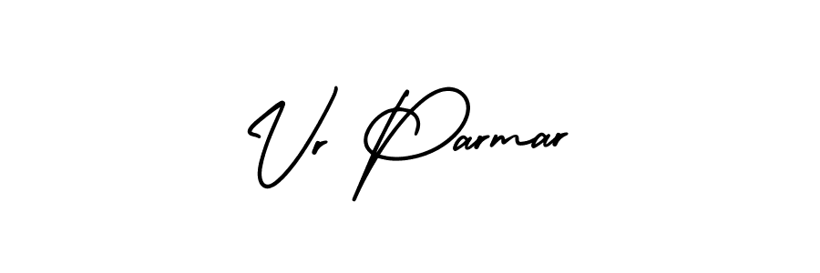 Create a beautiful signature design for name Vr Parmar. With this signature (AmerikaSignatureDemo-Regular) fonts, you can make a handwritten signature for free. Vr Parmar signature style 3 images and pictures png