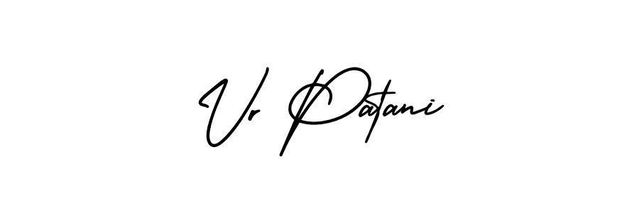 Similarly AmerikaSignatureDemo-Regular is the best handwritten signature design. Signature creator online .You can use it as an online autograph creator for name Vr Patani. Vr Patani signature style 3 images and pictures png