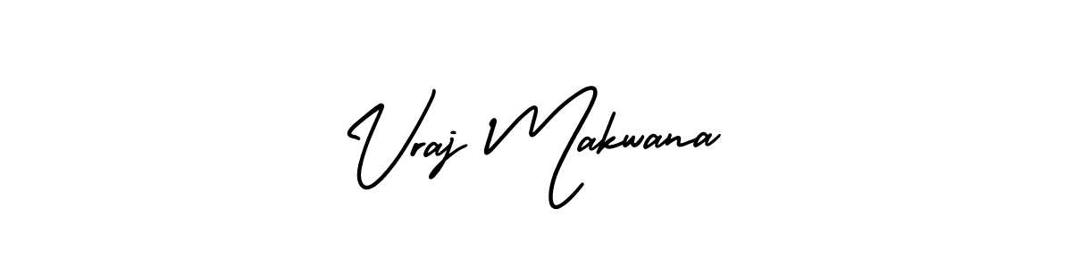 if you are searching for the best signature style for your name Vraj Makwana. so please give up your signature search. here we have designed multiple signature styles  using AmerikaSignatureDemo-Regular. Vraj Makwana signature style 3 images and pictures png