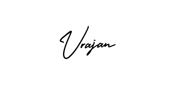 Make a beautiful signature design for name Vrajan. With this signature (AmerikaSignatureDemo-Regular) style, you can create a handwritten signature for free. Vrajan signature style 3 images and pictures png