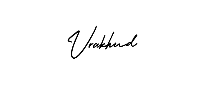 Use a signature maker to create a handwritten signature online. With this signature software, you can design (AmerikaSignatureDemo-Regular) your own signature for name Vrakhud. Vrakhud signature style 3 images and pictures png