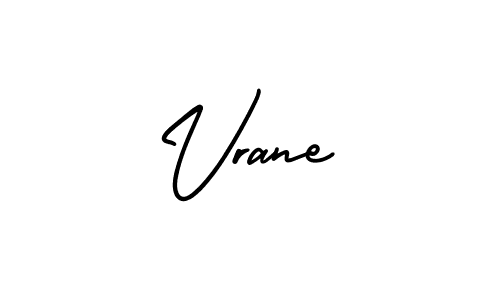 This is the best signature style for the Vrane name. Also you like these signature font (AmerikaSignatureDemo-Regular). Mix name signature. Vrane signature style 3 images and pictures png