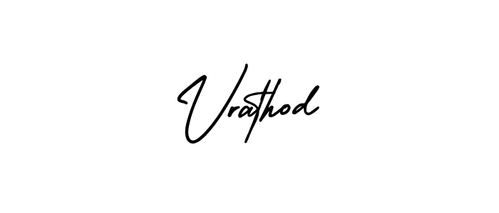 Use a signature maker to create a handwritten signature online. With this signature software, you can design (AmerikaSignatureDemo-Regular) your own signature for name Vrathod. Vrathod signature style 3 images and pictures png